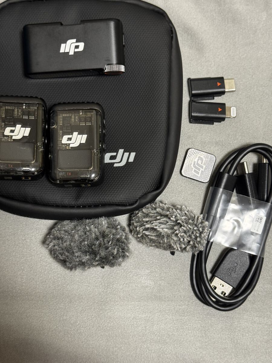 ジャンク DJI Mic 2 トランスミッター 2個セット レシーバーとウィンドジャマー・アダプター付 再出品拍卖
