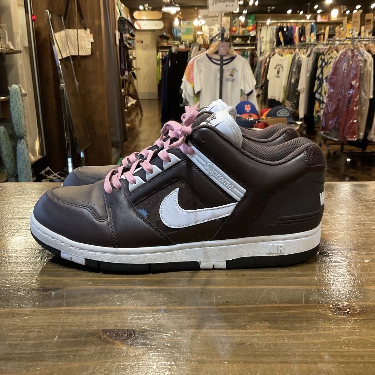 NIKE ナイキ SUPREME シュプリーム AIR FORCE 2 エアフォース2 ブラウン ホワイト AA0871-212 Size US12 中古品拍卖