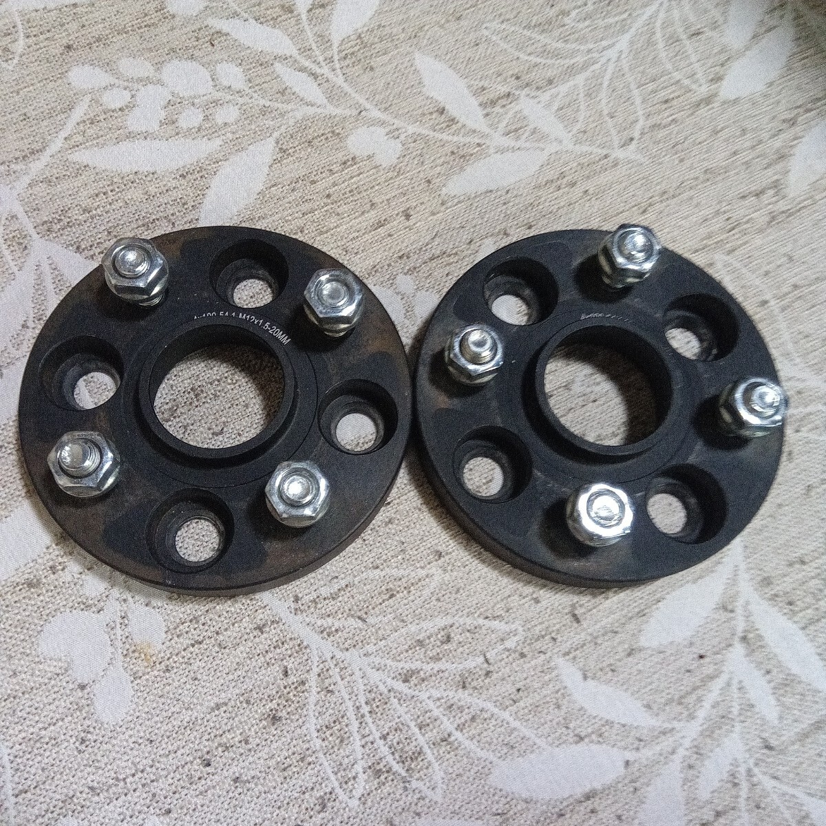 ★JiiinMiiin鍛造ワイドトレッドスペーサー PCD100 4H 内径54.1 M12XP1.5 厚さ20mm★中古品拍卖