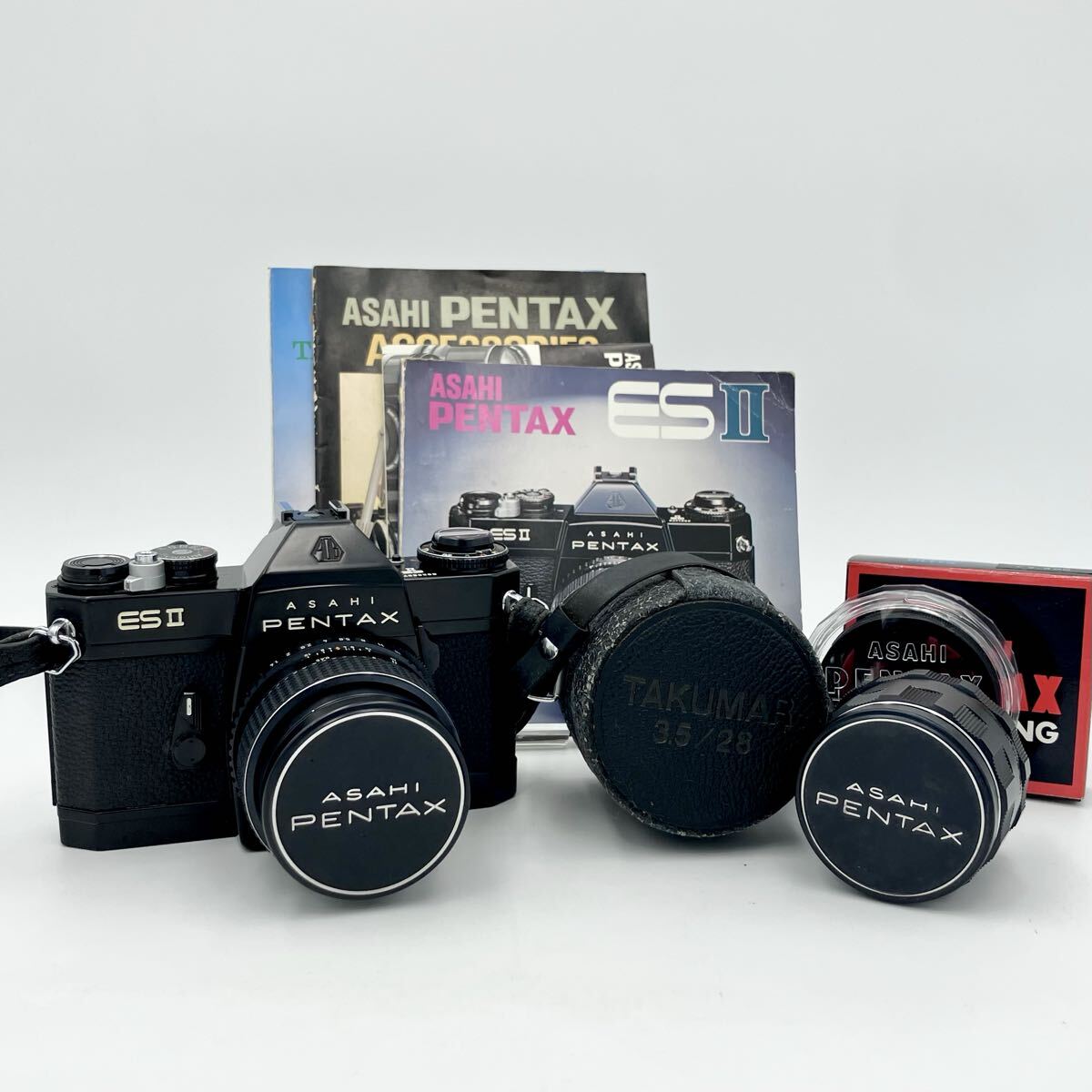 ASAHI PENTAX ペンタックス ES II フィルム一眼レフカメラ/ポラライザーフィルター/レンズ 動作未確認 現状品 中古品拍卖