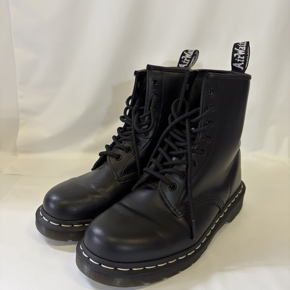 ★【美品】 Dr.Martens ドクターマーチン 1460WS 8ホールブーツ UK5 約24cm ブラック スムースレザー レースアップ(ソ303)拍卖
