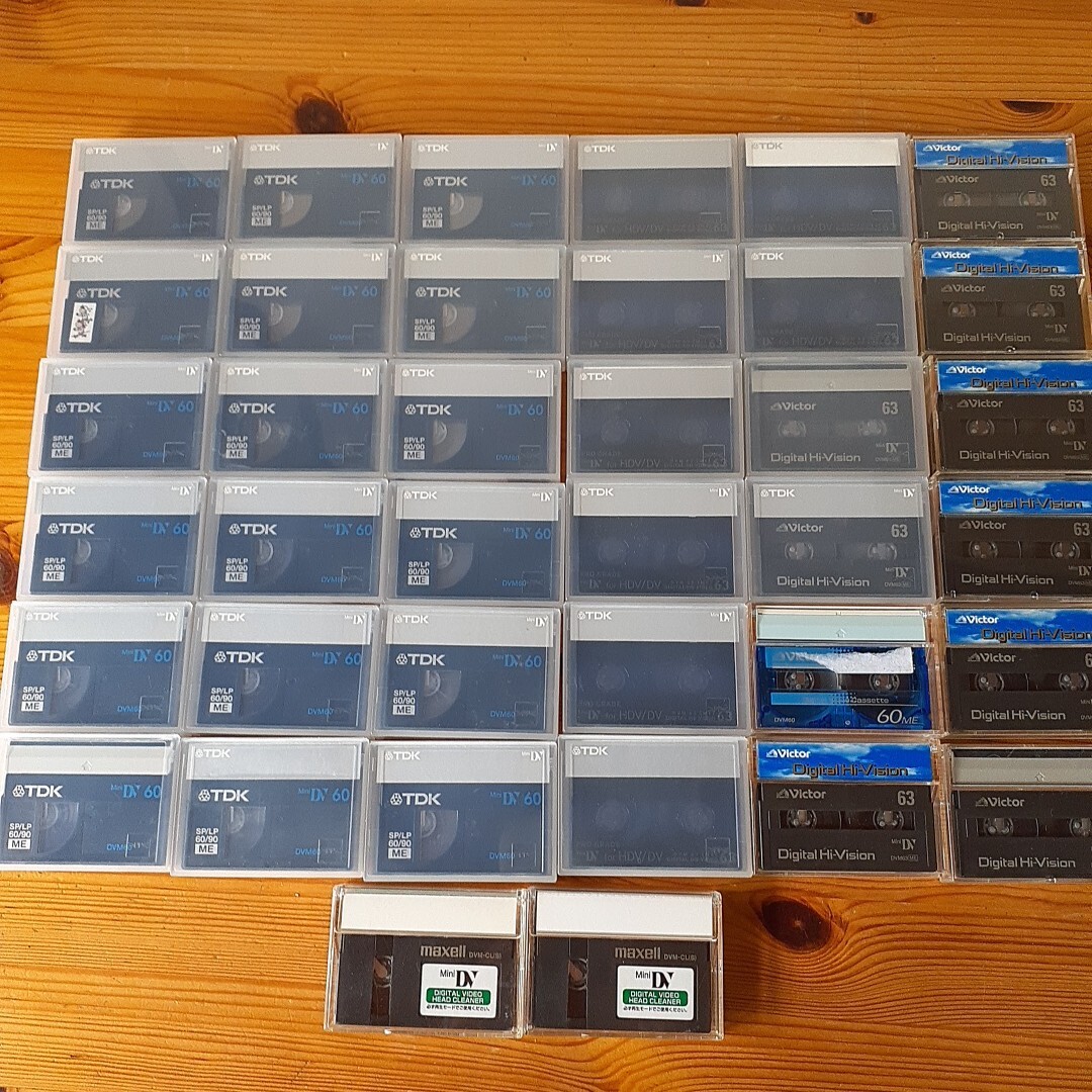 miniDV ミニDV カセットテープ TDK victor メタルテープあり★36本 クリーニングテープ2本付き 中古使用品拍卖