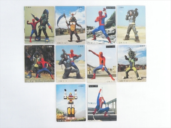 ◆◇当時物 天田 アマダ 東映版 スパイダーマン ミニカード No.2/3/4/5/6/8/9/10/12/13 計10点◇◆拍卖