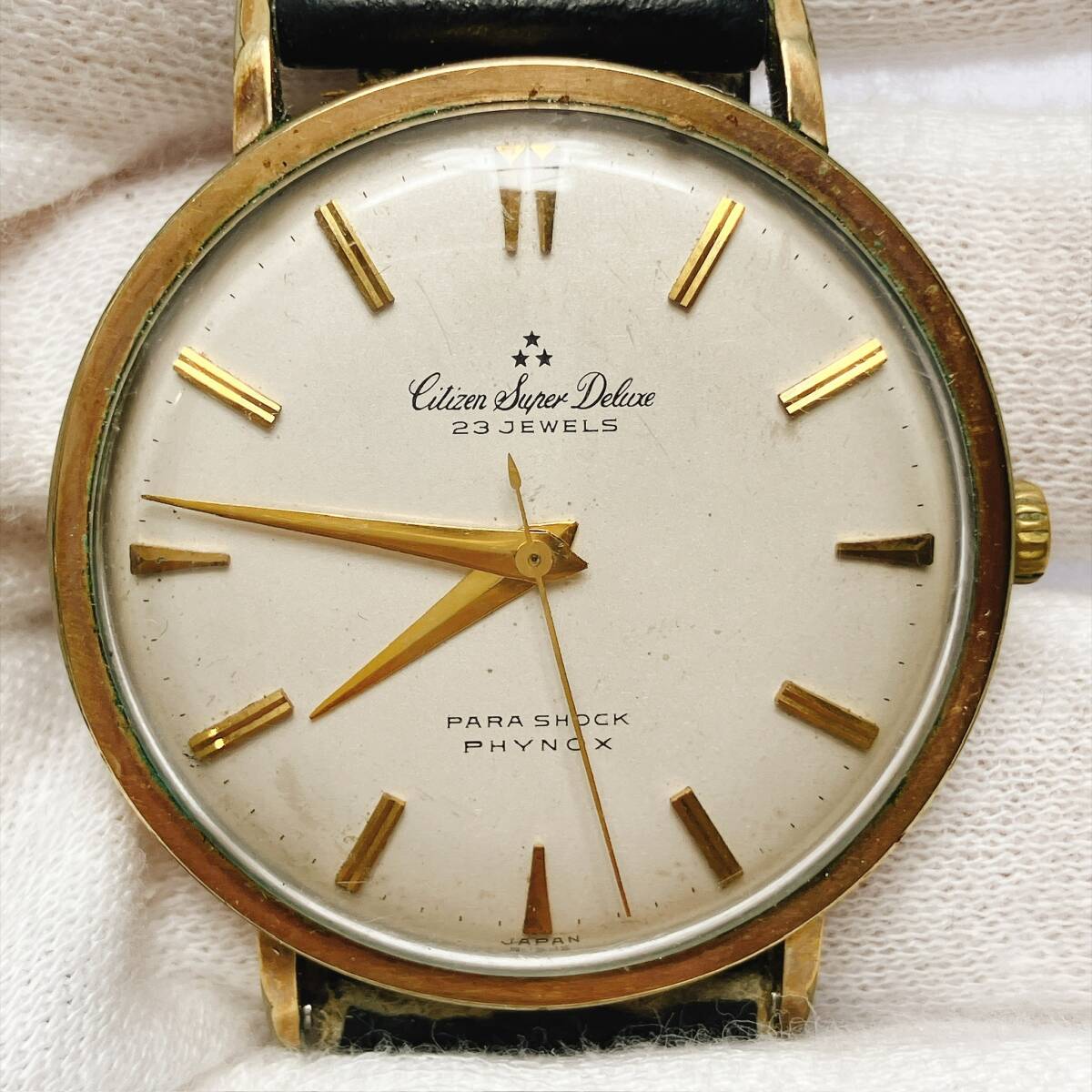 5824◯ シチズン スーパーデラックス 23石 14K 80ミクロン 手巻き 稼働品 アンティーク ヴィンテージ メンズ腕時計 CITIZEN Super Deluxe拍卖