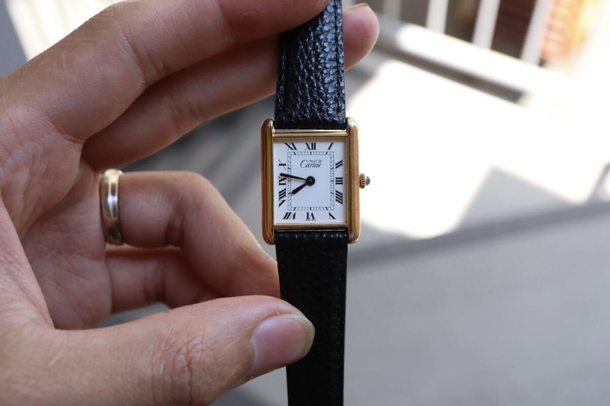 Cartier LM MUST TANK タンク 手巻き メンズ腕時計 eta2512-1拍卖