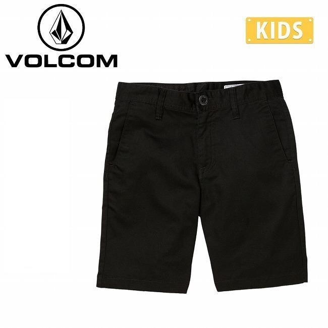 VOLCOM ボルコム Big Boys Frickin Chino Shorts ビッグボーイズフリッキンチノショーツ C091203 BLK 22インチ キッズ 半パン 短パン拍卖