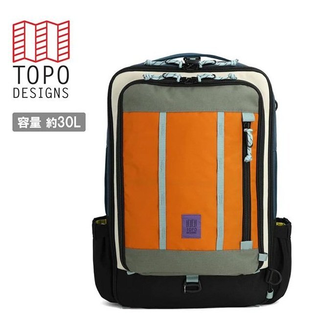 1円スタート TOPO DESIGNS トポデザイン グローバルトラベルバッグ30L 932419488000 PondBlue/Spice 旅行 通勤 通学拍卖