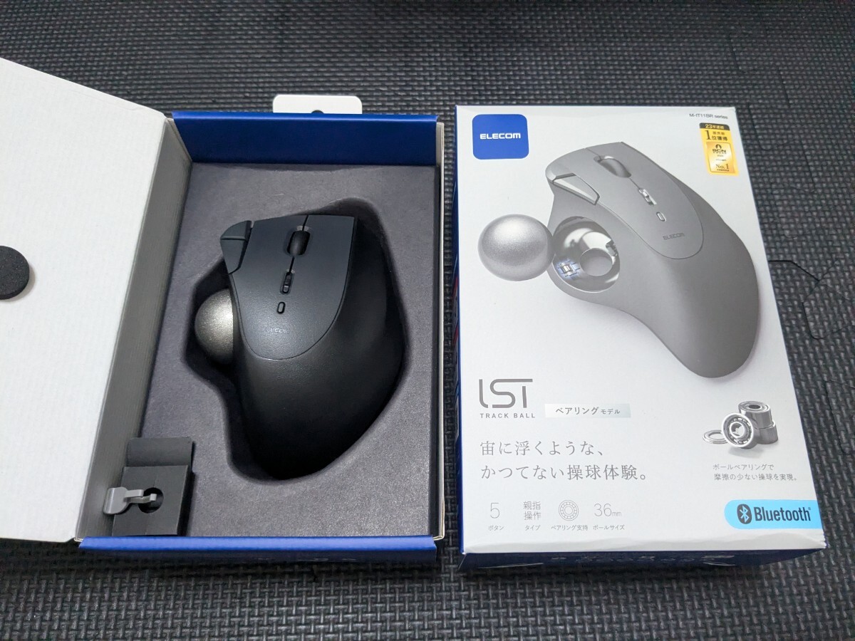 ◎0808u0306 エレコム ワイヤレス トラックボールマウス Bluetooth IST (イスト) シリーズ 5ボタン ベアリング支持 ブラック M-IT11BRABK拍卖