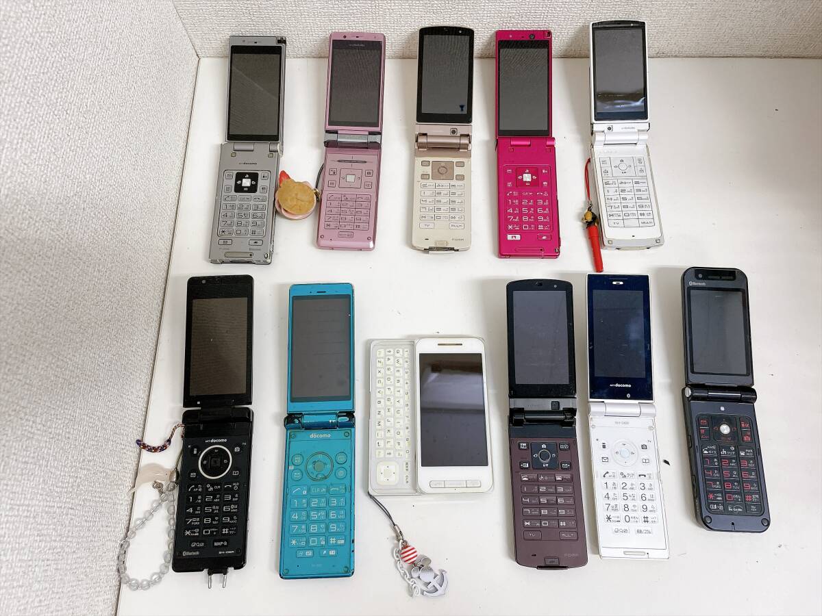【ガラケー ジャンク まとめて11台★】docomo ドコモ SHARP シャープ Panasonic 動作未確認 部品取り 大量 レトロ/B87-609拍卖