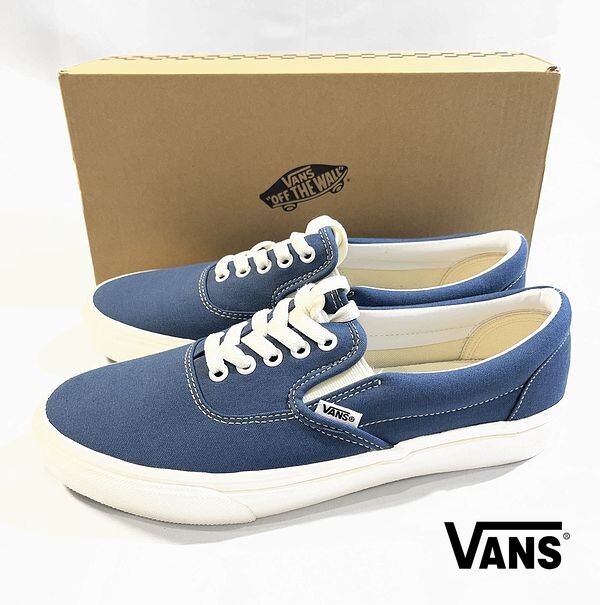 H木08696新品▼ ヴァンズ スリッポン エラップ NAVY/WHITE 【 27㎝ 】 スニーカー シューズ バンズ VANS SLIP ON ERAP拍卖
