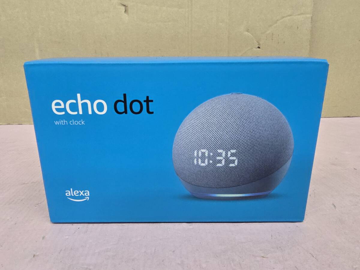 電4723-308♪【60】未開封品 alexa echo dot with clock 時計付きスマートスピーカー B7W644拍卖