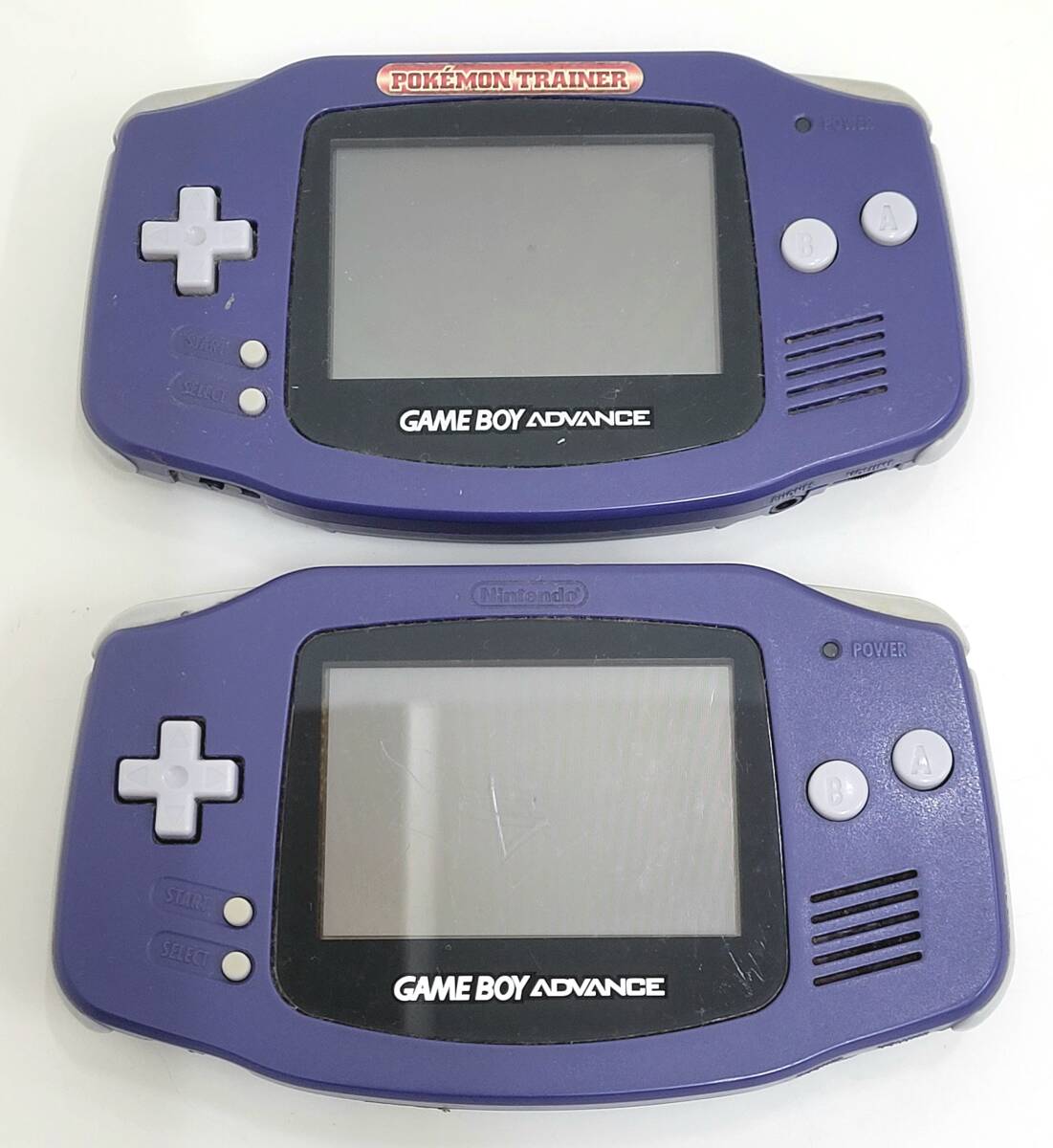 7339 Nintendo ゲームボーイアドバンス GAMEBOY ADVANCE 本体 2品 まとめ バイオレット ニンテンドー 任天堂 GBA レトロ ジャンク品 現状品拍卖