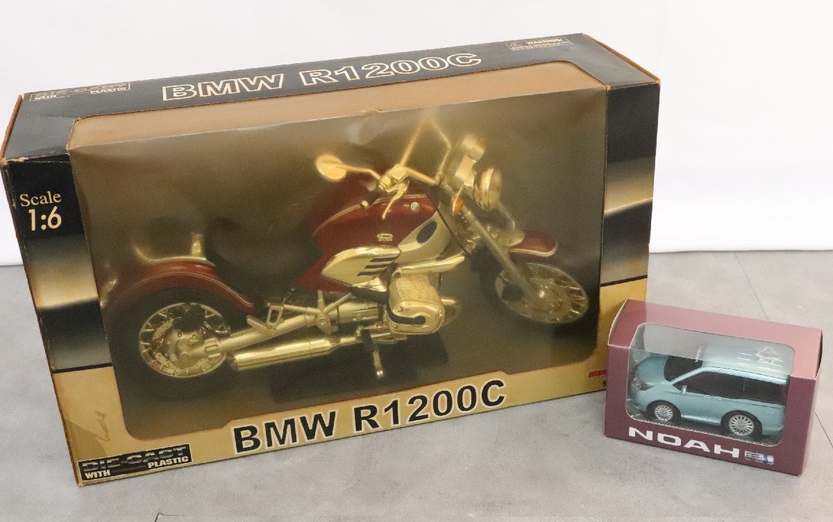 【ト埼】2点まとめ DIE-CAST BMW R1200C スケール1:6 ダイキャスト TOYOTA NOAH トヨタ ノア プルバックカー フィギュア JS080JAH10拍卖