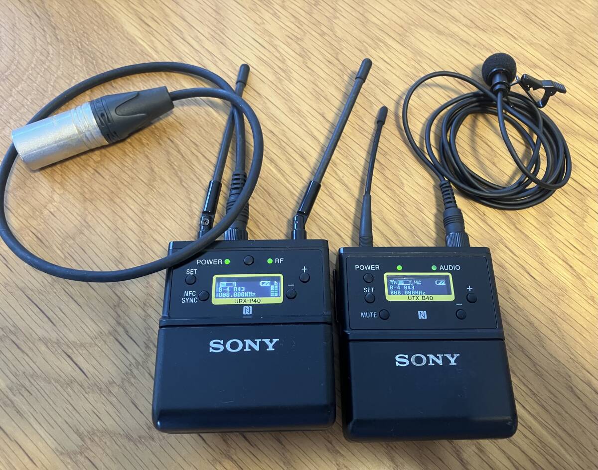 SONY UWP-D21 B帯アナログワイヤレスマイクロホンパッケージ 送受信機セット(UTX-B40とURX-P40)拍卖