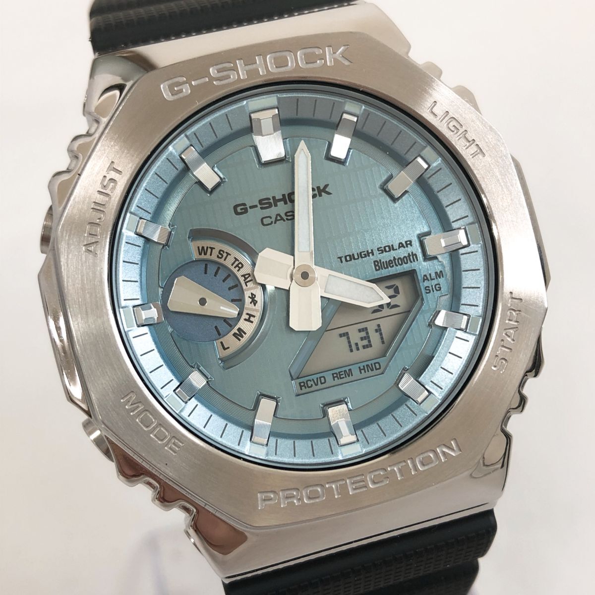 新品 CASIO カシオ G-SHOCK ジーショック メタルカバードモデル GBM-2100A-1A2JF 腕時計 アナデジ ソーラー Bluetooth モバイルリンク拍卖
