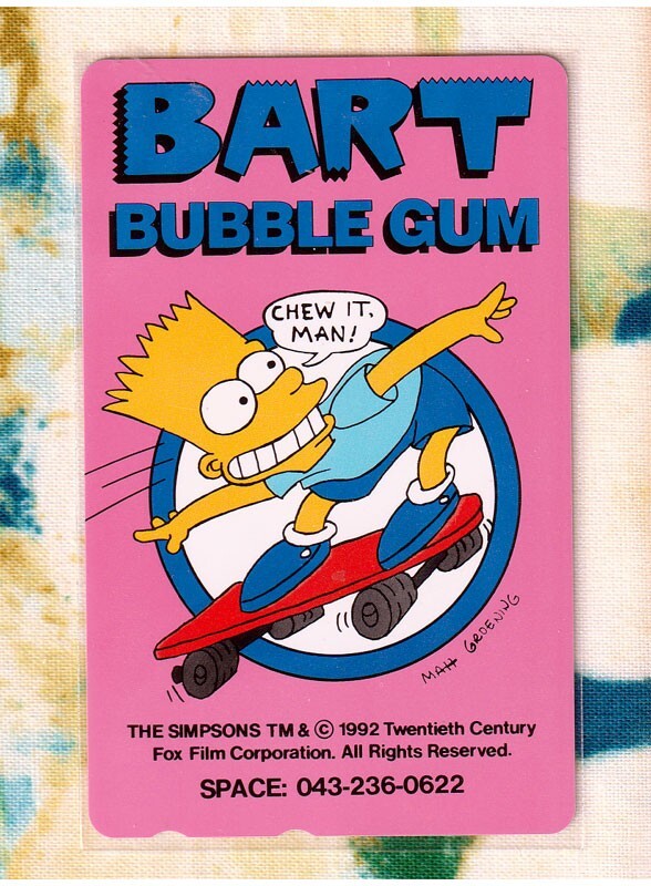 (Y79-1) シンプソンズ BART BUBBLE GUM バブルガム テレカ ①拍卖