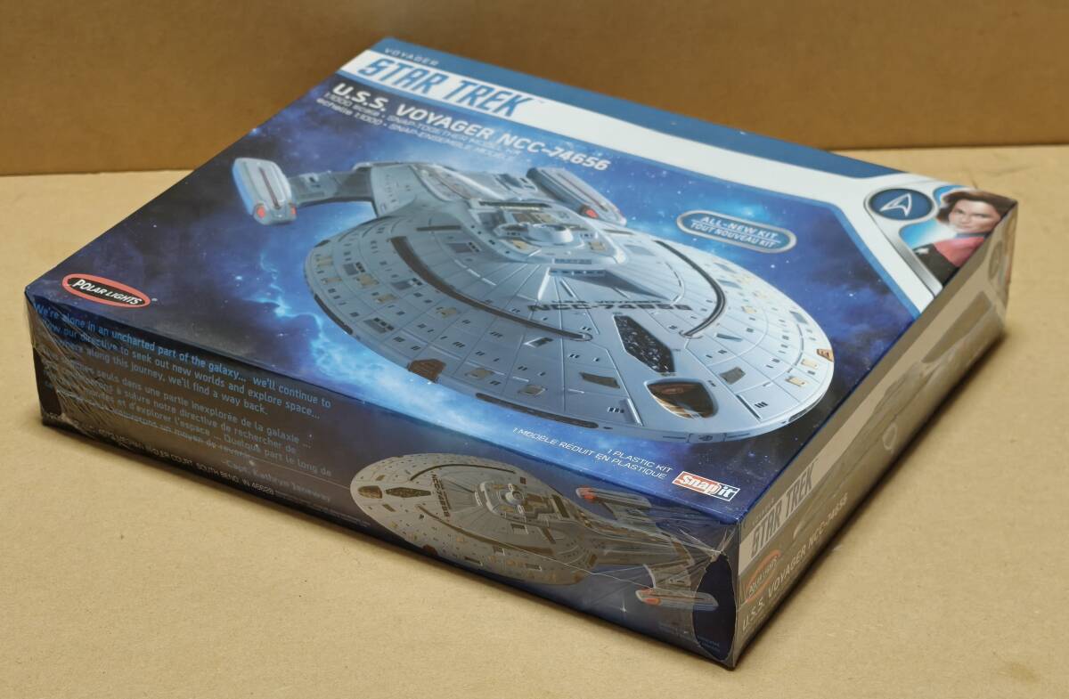 未開封品】ポーラライツ スタートレックヴォイジャー NCC-74656 U.S.S.ヴォイジャー 1/1000スケール プラモデル U.S.S. Voyager拍卖