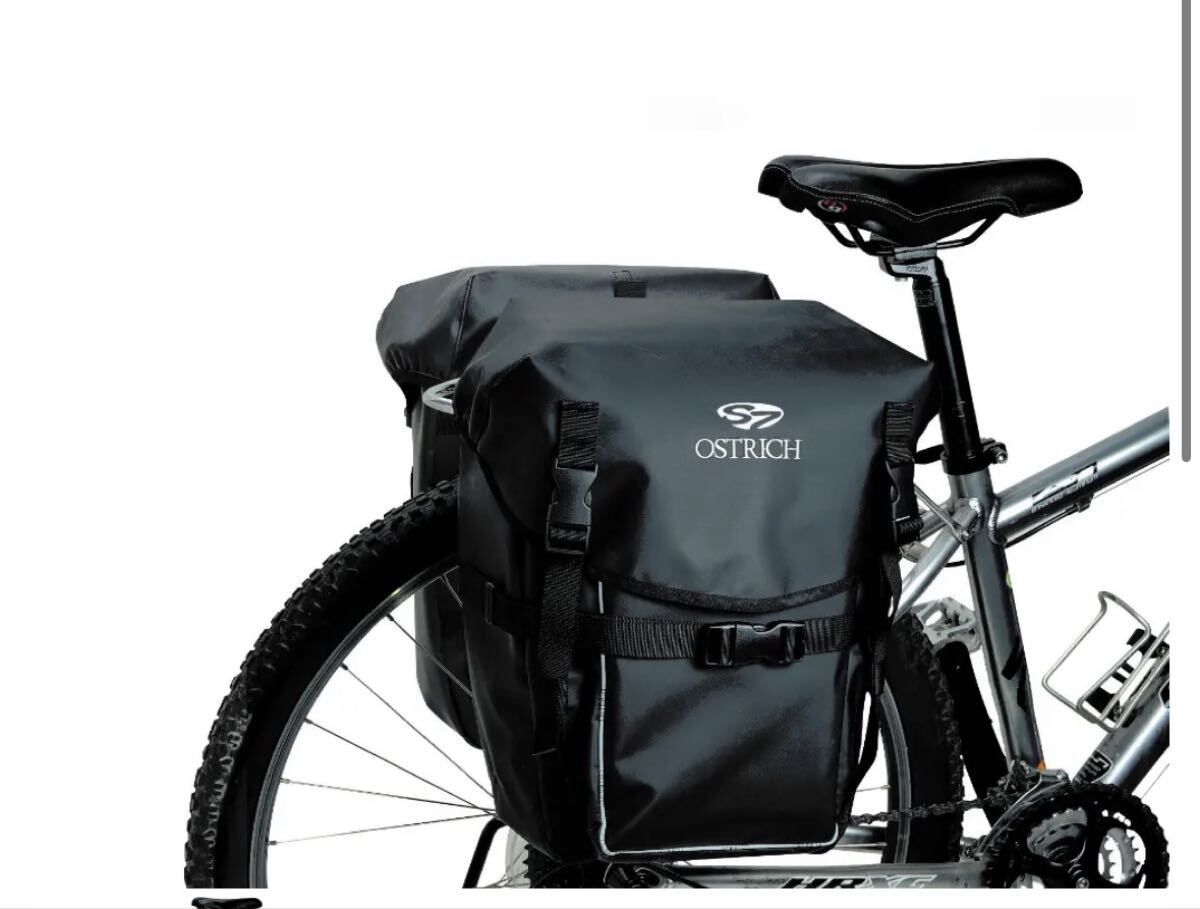 OSTRICH オーストリッチ S-7 ターポリン サイドバッグ自転車用 リアサイドバッグ パニアバッグ 防水 ブラック ランドナーツーリング拍卖