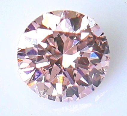 【100円~】0.047ct 天然ダイヤ FANCY LIGHT ORANGY PINK(ナチュラルカラー)SI1 RD拍卖