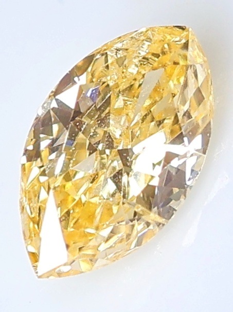 【100円~】0.131ct 天然ダイヤ FANCY ORANGY YELLOW(ナチュラルカラー)SI2 MQ拍卖