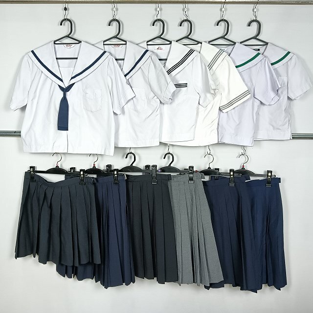 セーラー服 スカート 1円 中古 制服 学生服 鹿児島東谷山中学 兵庫灘中学 セット 詰合わせ 39CS-471 DF拍卖