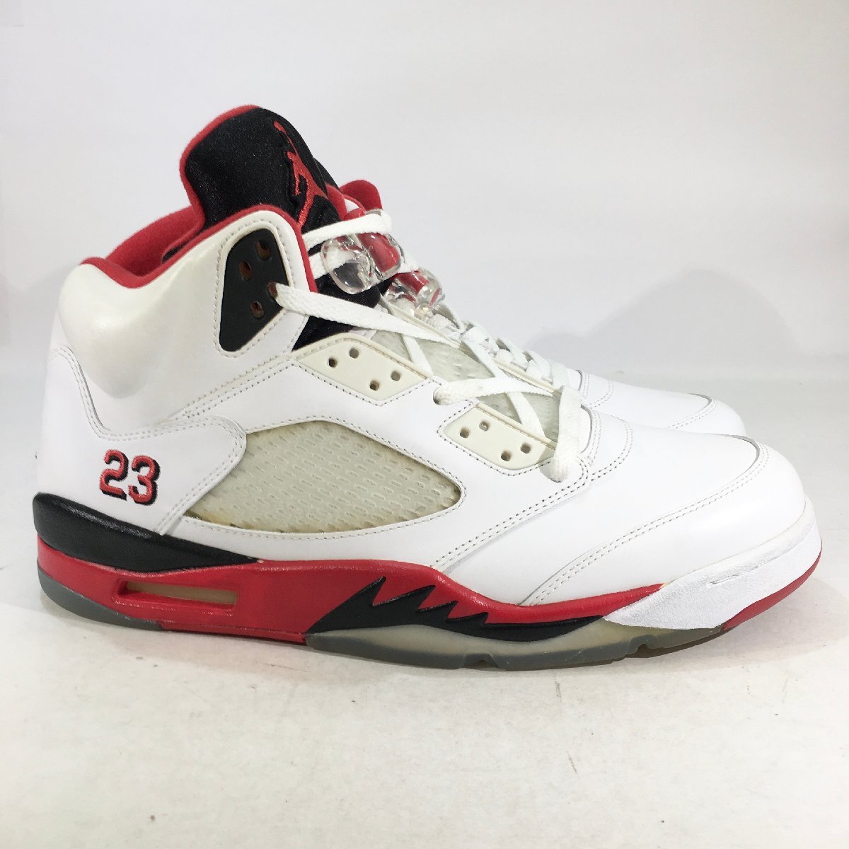 30cm AIR JORDAN 5 RETRO FIRE RED BLACK TONGUE 2013 136027-120 エアジョーダン5レトロ ファイヤーレッド H97587 2000000094731 TYO拍卖