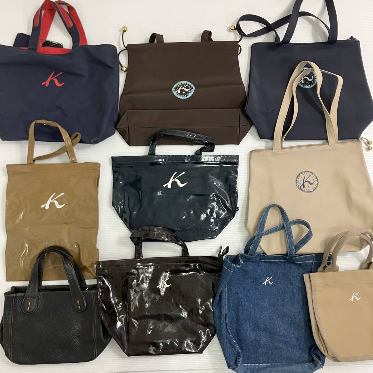 ◆ Kitamura キタムラ 10点 まとめ商品 ハンドバッグ トートバッグ ビニール デニム キャンバス地 など マルチカラー サイズMIX 中古品拍卖