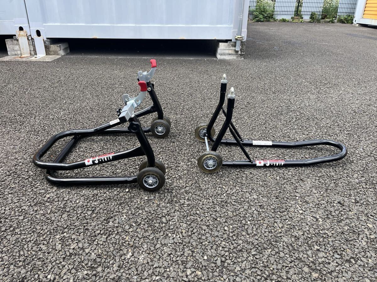 J-TRIP メンテナンススタンド レーシングスタンド フロント&リア 2点セット JT-125BK JT-113BK拍卖