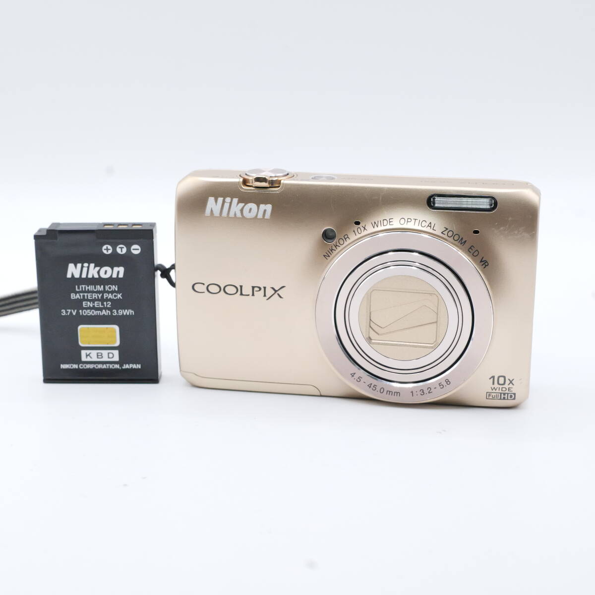 【かめら屋】美品 Nikon ニコン COOLPIX S6300 ゴールドカラーコンパクトデジタルカメラ デジカメ 動作品 y067拍卖