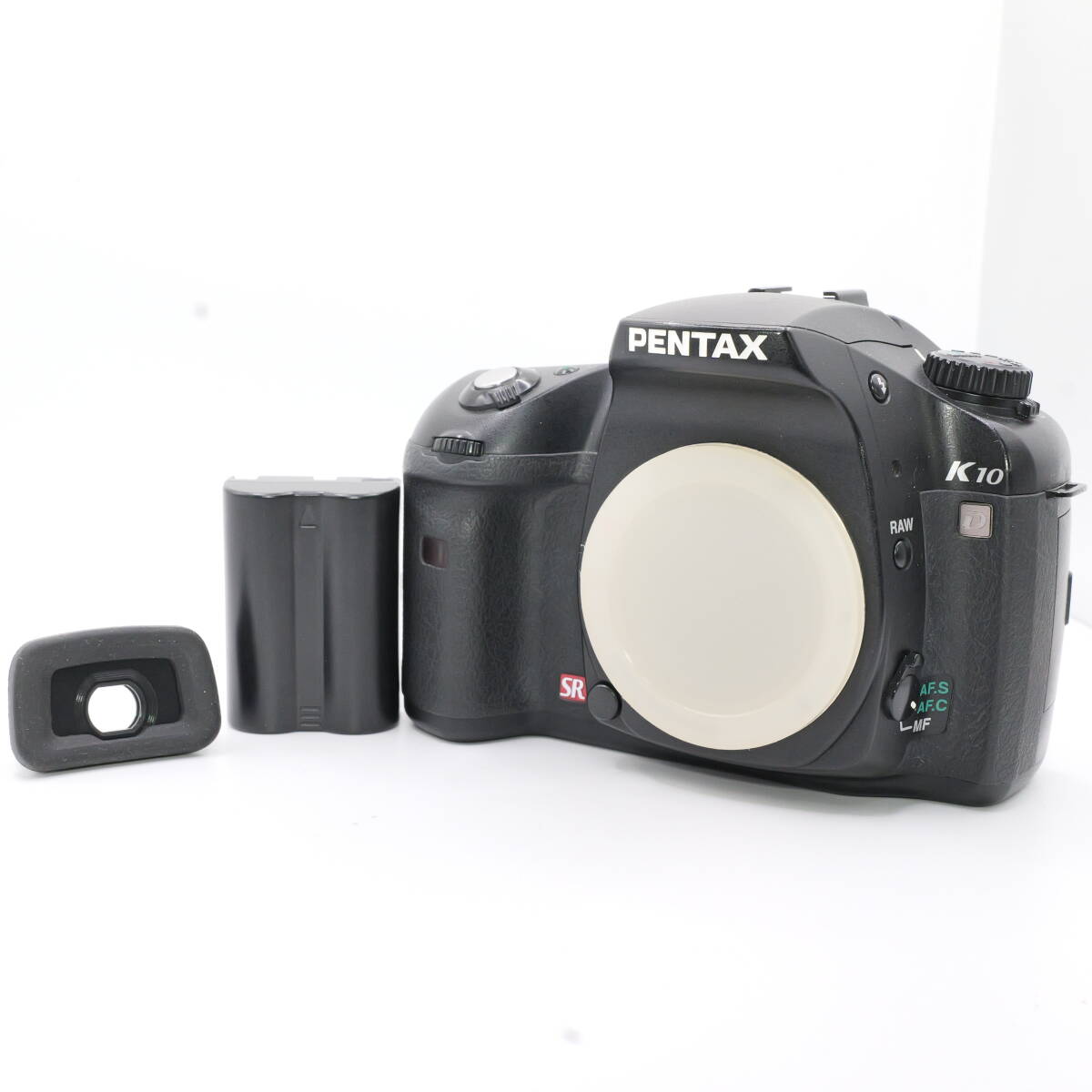 【かめら屋】美品 PENTAX ペンタックス K10D ボディ バッテリー付 拡大アイカップ・Pentax O-ME53付 動作確認済 Y093拍卖