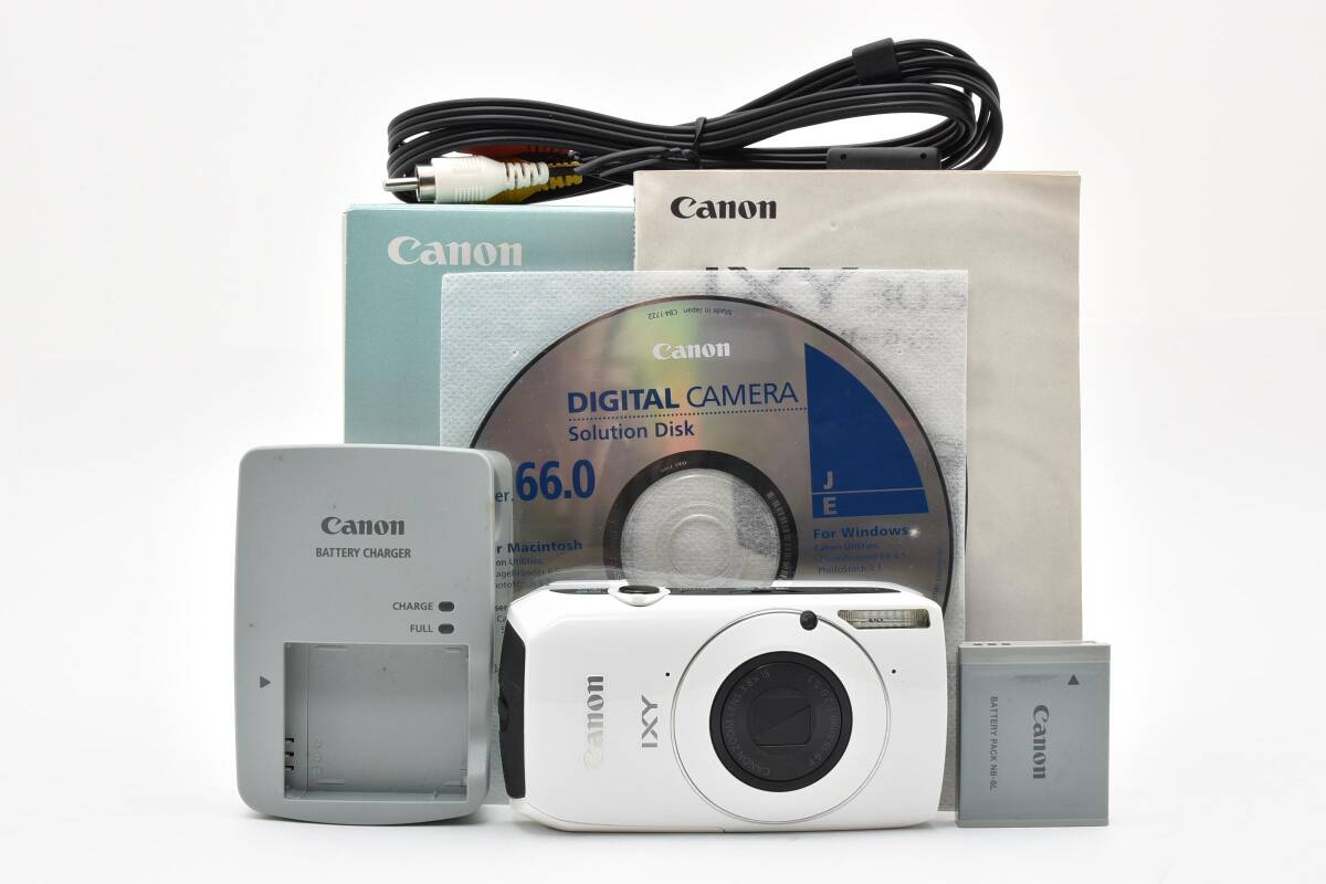 ■ ほぼ新品 ■ キヤノン CANON IXY 30S ホワイト PC1473 《動作確認済・元箱・説明書・充電器・バッテリー付》 デジカメ #A1319-13J拍卖