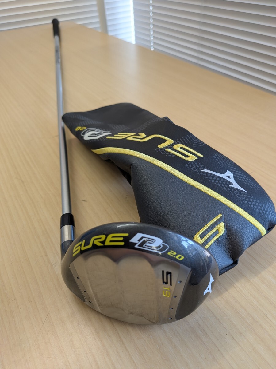 錬E301 ゴルフクラブ ミズノ SURE DD 2.0 5W 19度 純正EXSAR (SR) FW MIZUNO ワンレングス 5番ウッド ヘッドカバー付 状態良好 美品拍卖