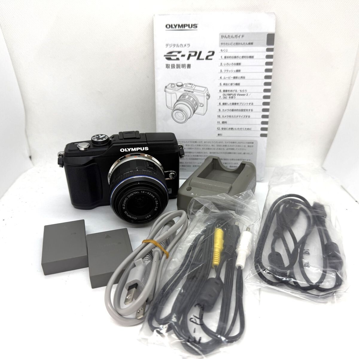 B812-O70C-112 OLYMPUS オリンパス PEN E-PL2 ミラーレス一眼 / OLYMPUS M.ZUIKO DIGITAL 14-42mm F3.5-5.6 シャッター確認済み IB拍卖