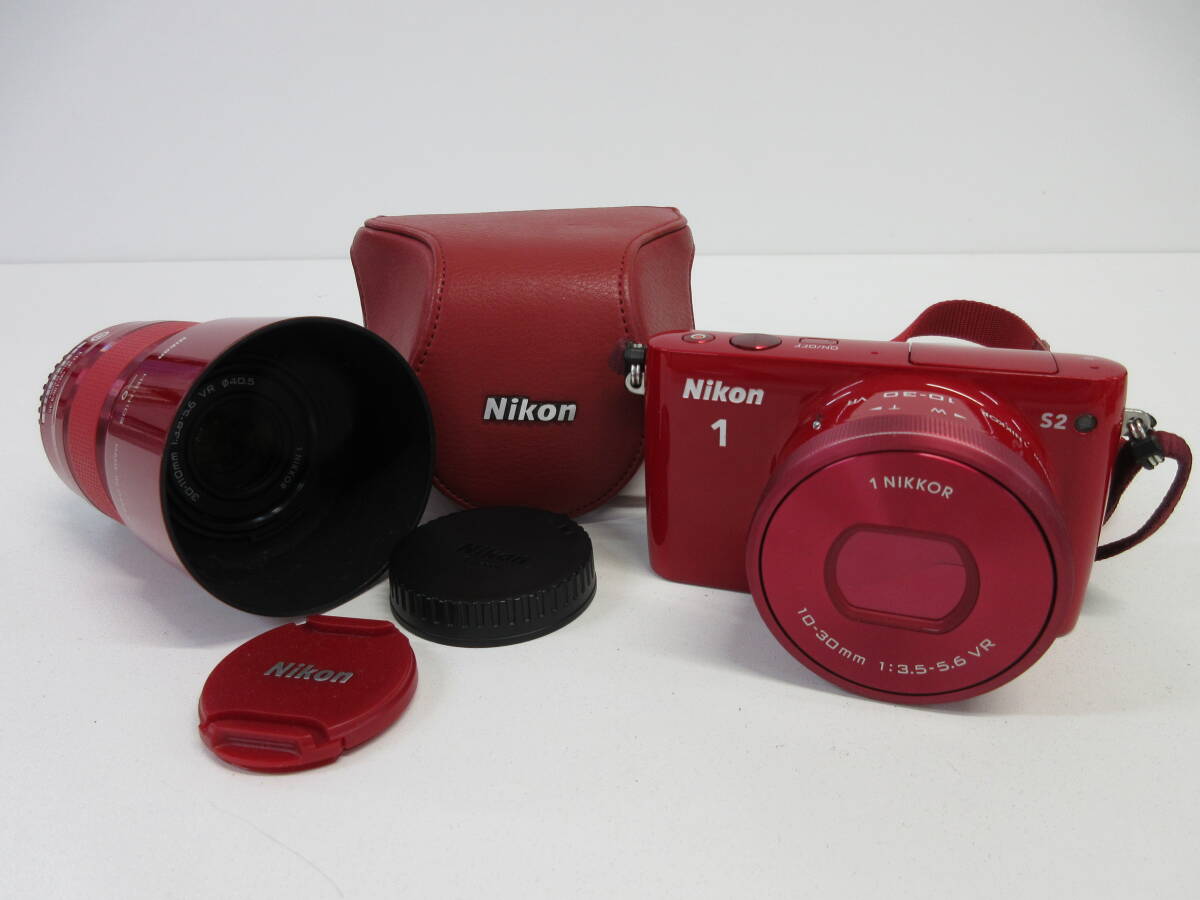中古 カメラ Nikon 1 S2 ニコン / 1 NIKKOR 10-30mm 1:3.5-5.6 VR / 30-110mm 1:3.8-5.6 VR ※動作未確認 /P拍卖