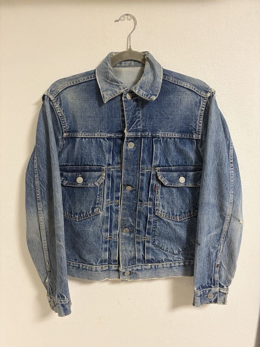 100円スタート!50s LEVI’S 507XX オリジナル セカンド ヴィンテージ デニムジャケット 2nd アメカジ 紙パッチ ボタン裏17拍卖