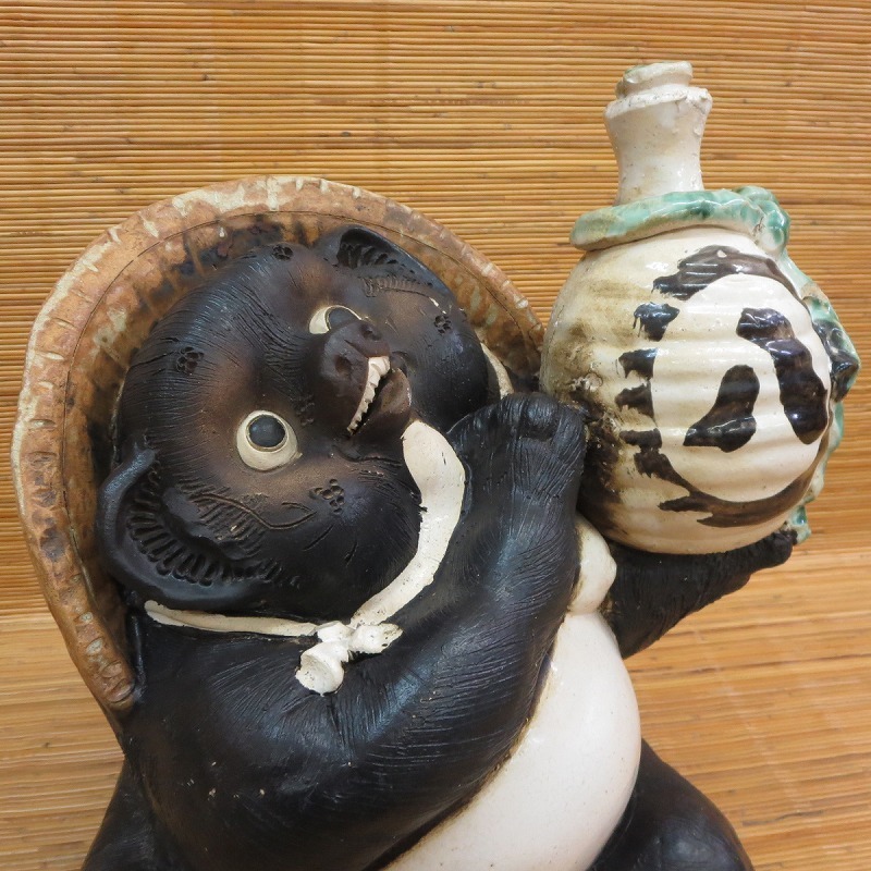 1◇大きい 信楽焼 狸 置物 たぬき 47cm ◇商売盛 縁起物 家内安全 開運◇14拍卖