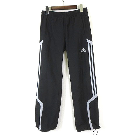 アディダス adidas パンツ CLIMA COOL ナイロンパンツ ロゴ スリーストライプス M 黒 ブラック グレー 国内正規品 メンズ拍卖