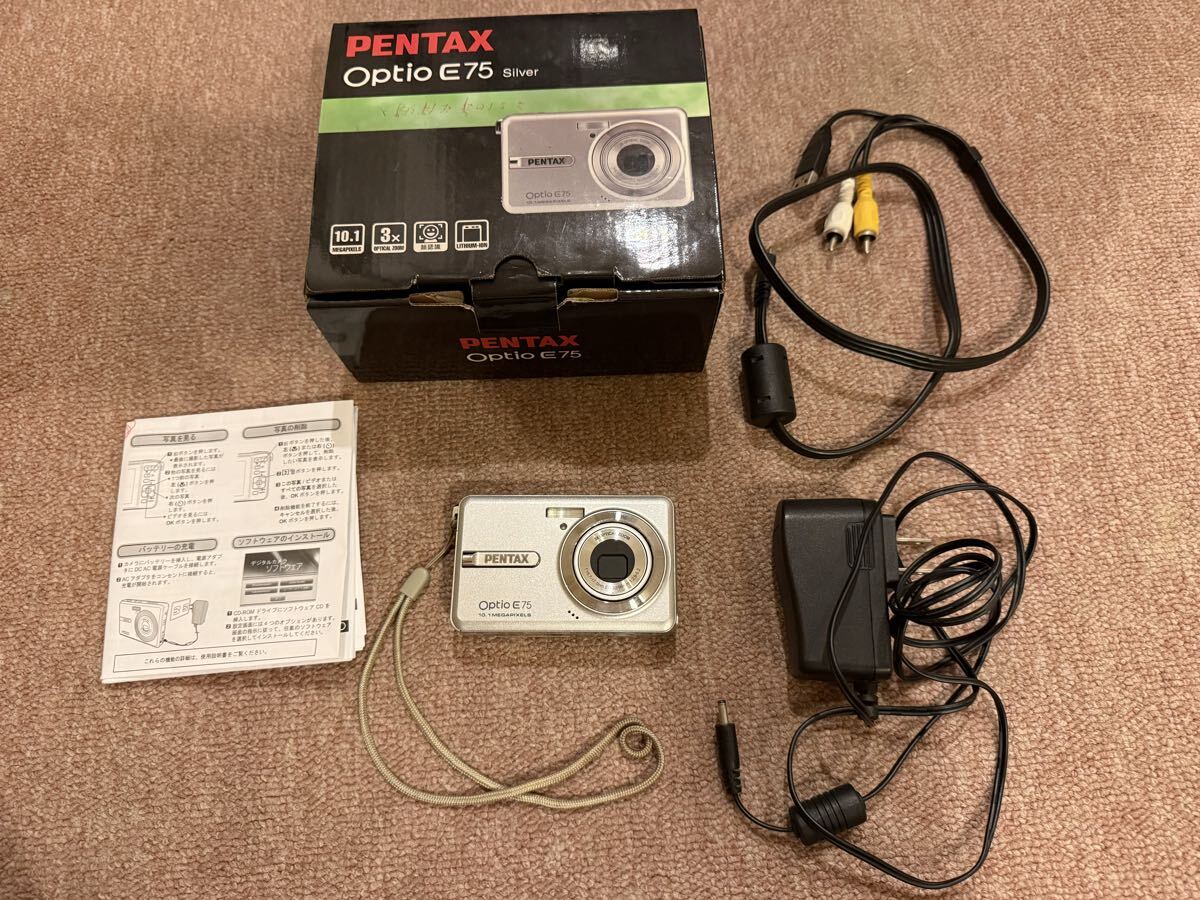 コンパクトデジタルカメラ PENTAX Optio E75 通電確認済み 現状品拍卖