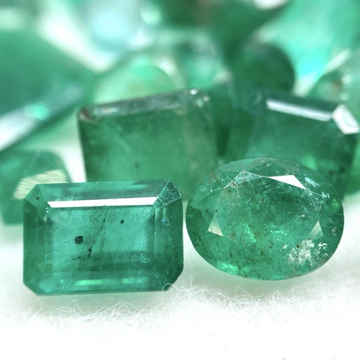 ◆天然エメラルドおまとめ50ct◆a 約10g ルース 裸石 宝石 ジュエリー jewelry emerald ベリル w3つ32拍卖