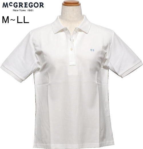 【ホワイト XL】 マクレガー 半袖ポロシャツ レディース 311625201 日本製 半袖シャツ McGREGOR拍卖