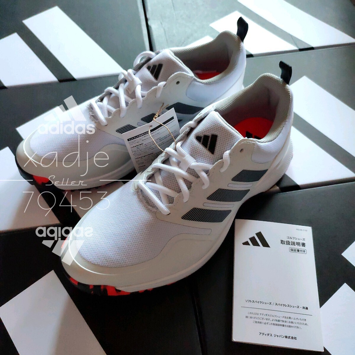 即日発送 新品 正規品 adidas GOLF アディダス ゴルフ TECK RESPONSE SL 3 白 ホワイト スパイクレス ワイド 幅広 26cm US8.5 箱付き拍卖