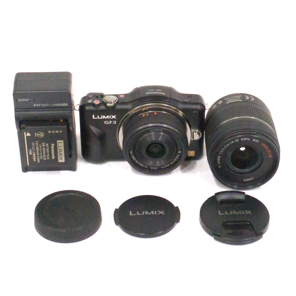 1円 Panasonic LUMIX DMC-GF3 G F2.5/14 ASPH G VARIO F3.5-5.6/14-42 ASPH ミラーレス一眼カメラ レンズ C301714拍卖