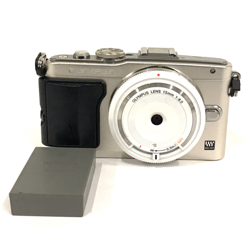 1円 OLYMPUS PEN Lite E-PL5 15mm 1:8.0 オリンパス ミラーレス一眼 デジタルカメラ 光学機器 現状品拍卖