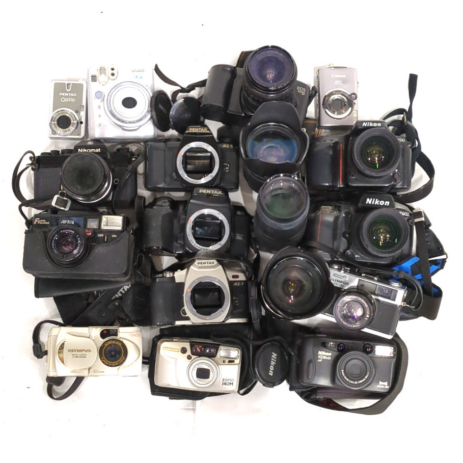 1円 キャノン IXY 900IS デジカメ ニコン F90X Nikomat EL フィルムカメラ instax mini 50 チェキ 等 まとめセット拍卖