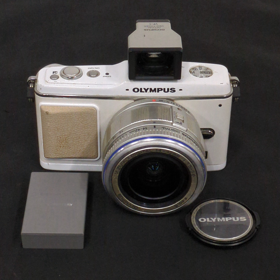1円 OLYMPUS PEN E-P1 14-42mm 1:3.5-5.6 ミラーレス一眼 デジカメ ズームレンズ 光学機器 通電確認済み Y38801-2拍卖
