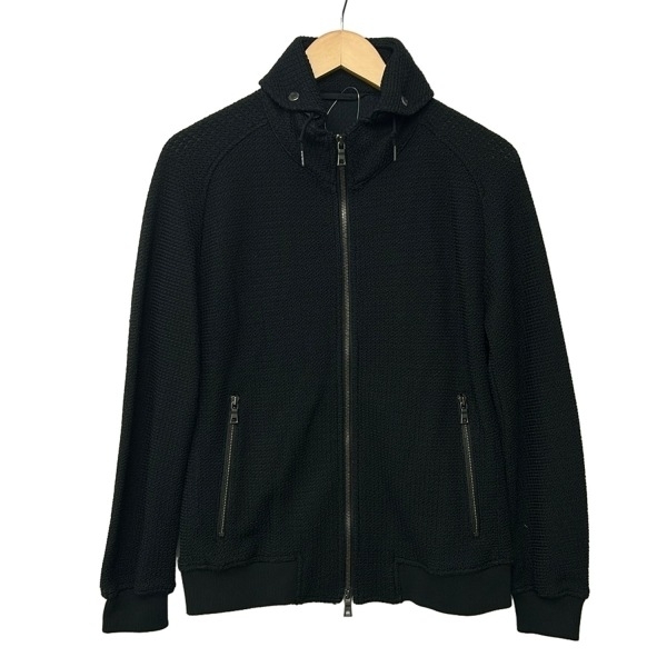 エポカ ウォモ EPOCA UOMO ブルゾン サイズITL 48 - 黒 メンズ 長袖/ニット/フード収納/秋/冬 美品 ジャケット拍卖