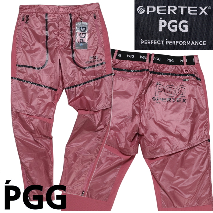 【新品】定価4.07万PGG by パーリーゲイツ PEARLY GATES《PERTEX 高機能素材》高耐久ナイロン×メッシュ メンズ テック パンツ6(LL) ゴルフ拍卖