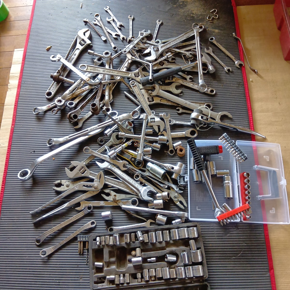 スパナ 工具 KTC モンキーレンチ メガネレンチ プライヤー レンチ tougn ソケットレンチ まとめて ラチェットレンチ 約17kg拍卖