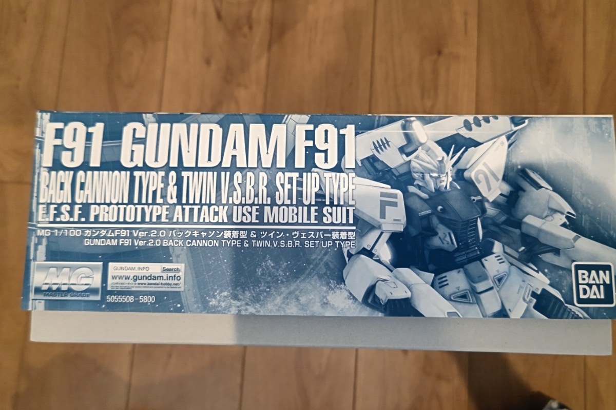 PB限定MG 1/100 ガンダムF91 Ver.2.0 バックキャノン装着型 & ツイン・ヴェスバー装着型拍卖