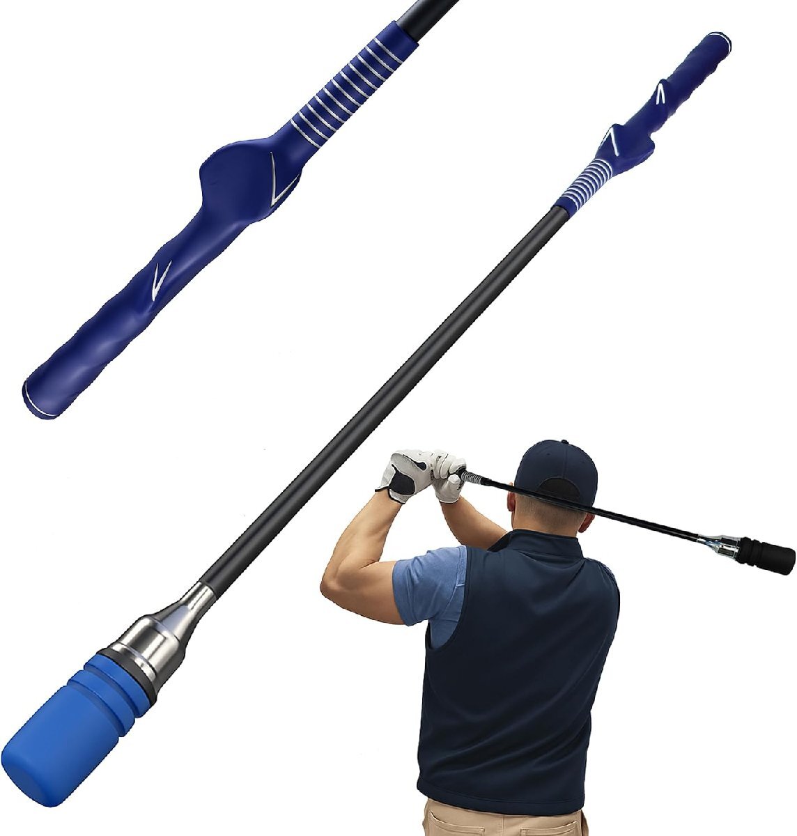 ゴルフ練習器具 スイングトレーナー ゴルフ素振り練習器具 初心者・上級者向け ヘッドスピードアップ・飛距離アップ 室内自宅練習用 父の日拍卖